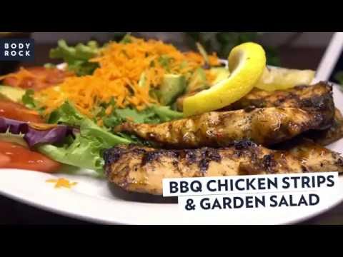 BBQ Hen Strips w Backyard Salad