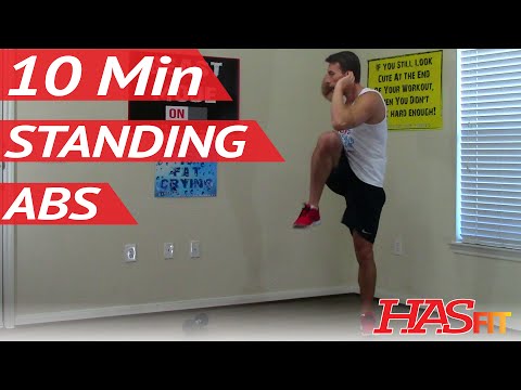 10 Min Standing Ab Insist – HASfit Standing Ab Exercises – Standing Stomach Exercises Exercises