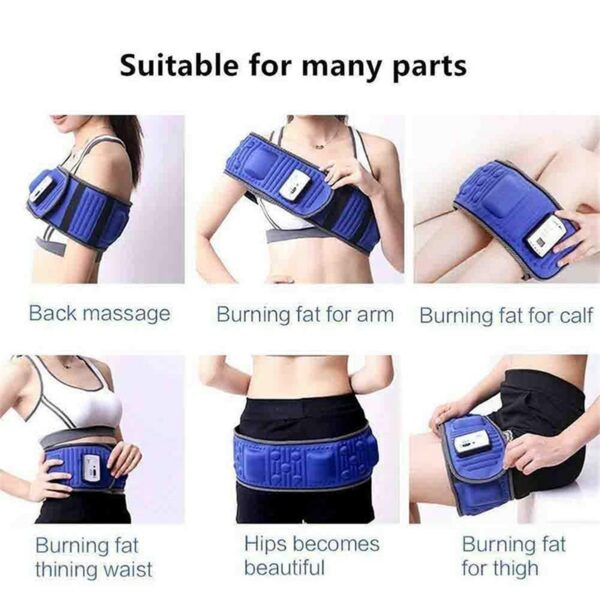 Electric Abdominal Stimulator Body Vibrating Slimming Belt  Belly Muscle Waist Trainer Massager X5 Times Weight Loss Fat Burning 5