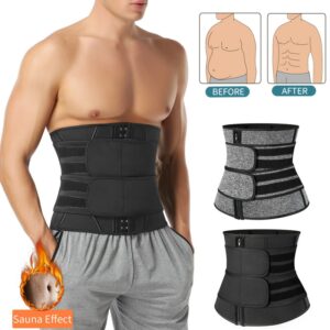 Men Workout Waist Trainer Tummy Slimming Sheath Sauna Body Shaper Trimmer Belt Abs Abdomen Shapewear Weight Loss Corset Fitness 1