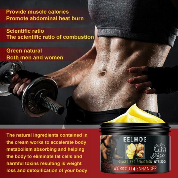 Ginger Fat Burning Abdominal Cream Men And Women's Fitness Shaping Cream To Strengthen Abdominal Muscle Slimming TSLM1 3