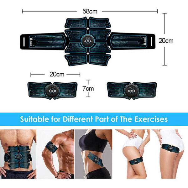 Sports Entertainment Vibration Belt Machine Ab Trainer EMS Abdominal Muscle Stimulator Toner Fitness Training Gear Home Gym Belt 5