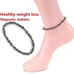 Anklet Bracelet Slimming Gallstone Hematite Weight Loss Anti-Cellulite Women Body Health Care Physical Therapy Black Products 1