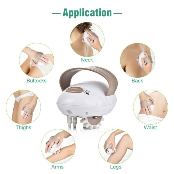 3D Body Slimming Massage Roller Electric Slimmer Weight Loss Anti-Cellulite Massager Fat Burner Beauty Machine Skin Lift Device