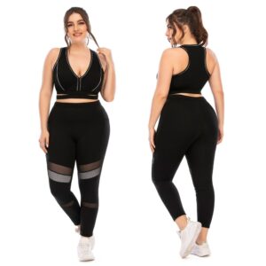 New 2021 Women Yoga Suit Sportswear Sportsuits Plus Size For Female Gym Sport Running Sets  Big Large Tracksuit Tacking Wear