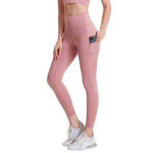 Vansydical Women Buttery-soft Yoga Leggings High Waisted Compression Sport Workout Gym Tights Ladies Running Pants with Pockets